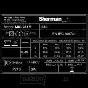 Sherman Invertorová Svářečka MIG 351M/4R + Hořák + kabely + Štít + Kladivo s kartáčem Náhled