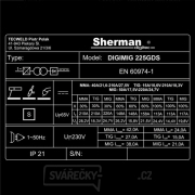 Sherman Invertorová Svářečka DIGIMIG 225GDS + Hořák + zemnící kabely + Kukla Sherman Invertorová Svářečka DIGIMIG 225GDS + Hořák + zemnící kabely + Kukla náhled