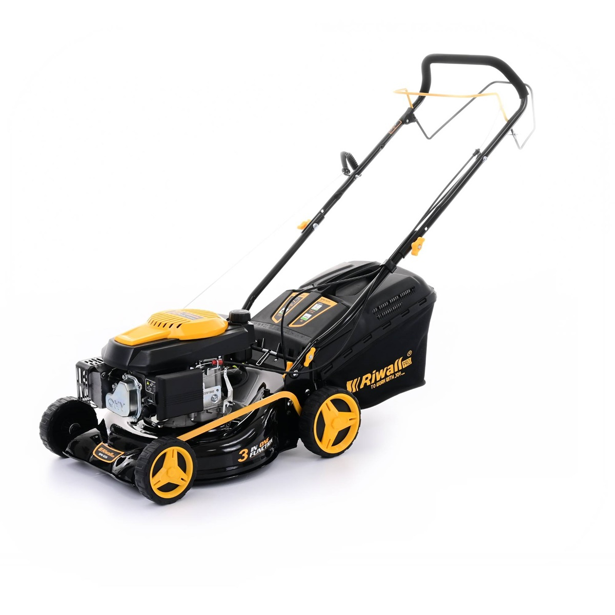 Benzínová sekačka na trávu s pojezdem Riwall PRO RPM 4235 3v1 PM12B2001003B