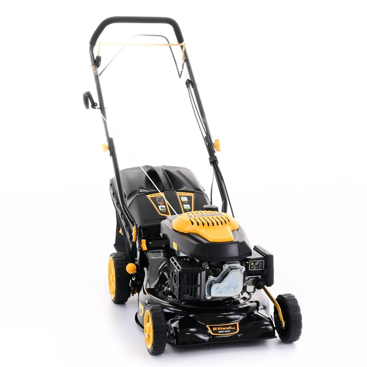 Benzínová sekačka na trávu s pojezdem Riwall PRO RPM 4235 3v1  Náhled