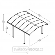 Palram Arcadia 4300 hliníkový (montovaný) přístřešek s obloukovou střechou Palram Arcadia 4300 hliníkový (montovaný) přístřešek s obloukovou střechou náhled