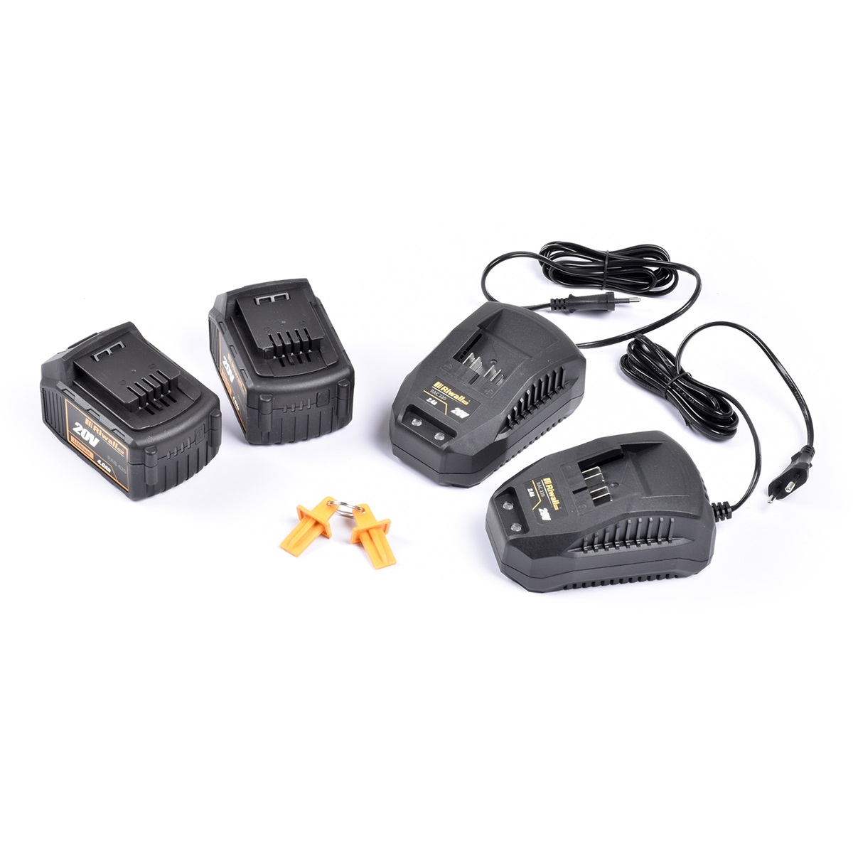 Riwall PRO RALM 3820 set akumulátorová travní sekačka bez pojezdu + 2x 4Ah baterie + 2x nabíječka 20 V Náhled