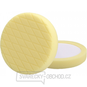 Kotouč leštící pěnový, diamantový vzor, T80, žlutý, ∅180x35mm, zapuštěný suchý zip ∅150mm gallery main image