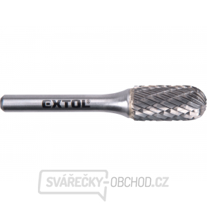 Fréza karbidová, válcová s kulovým čelem, pr.12x25mm/stopka 6mm,sek střední(double-cut) Fréza karbidová, válcová s kulovým čelem, pr.12x25mm/stopka 6mm,sek střední(double-cut) gallery main image