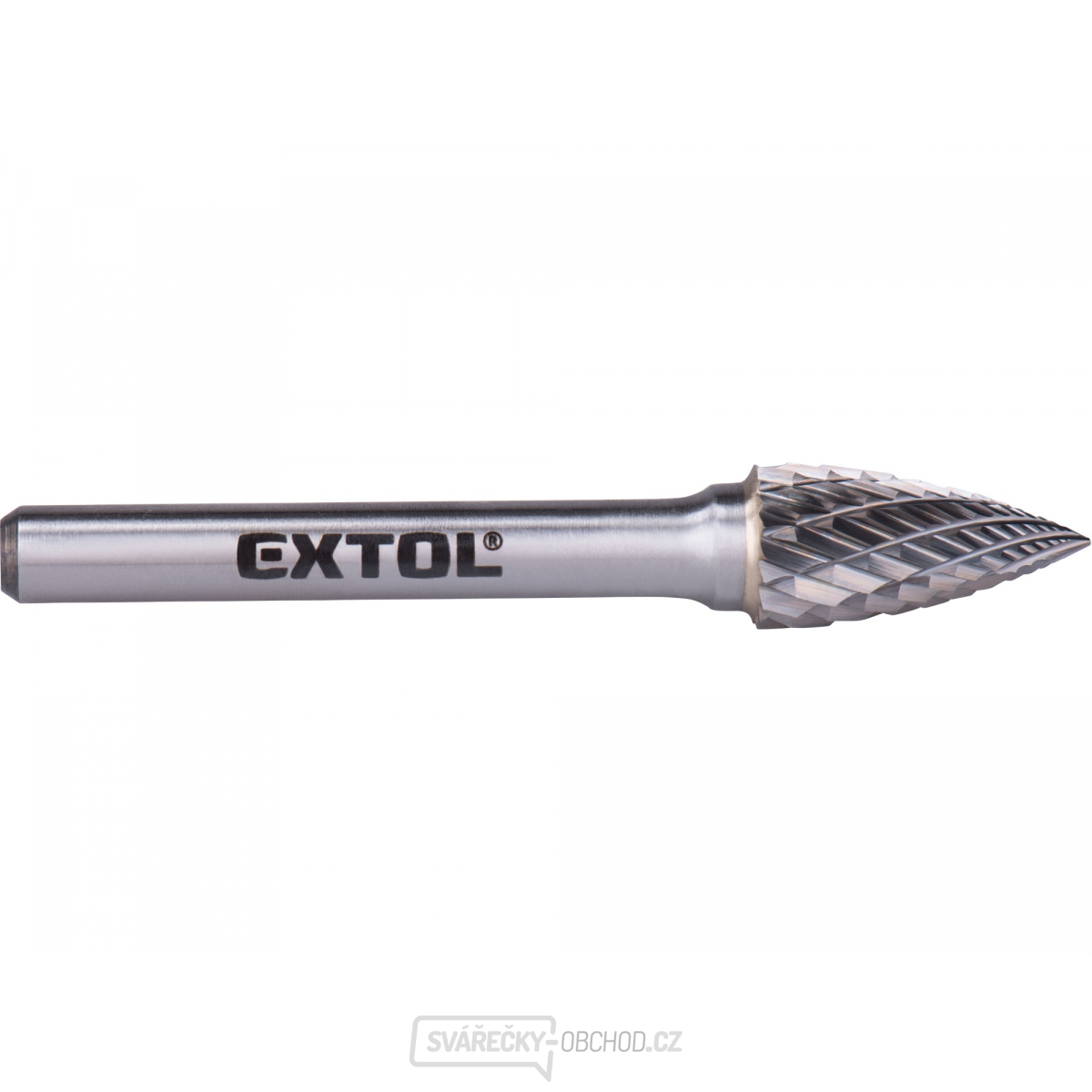 Fréza karbidová, ostrý oblouk, pr.10x20mm/stopka 6mm,sek střední(double-cut) Fréza karbidová, ostrý oblouk, pr.10x20mm/stopka 6mm,sek střední(double-cut) gallery main image