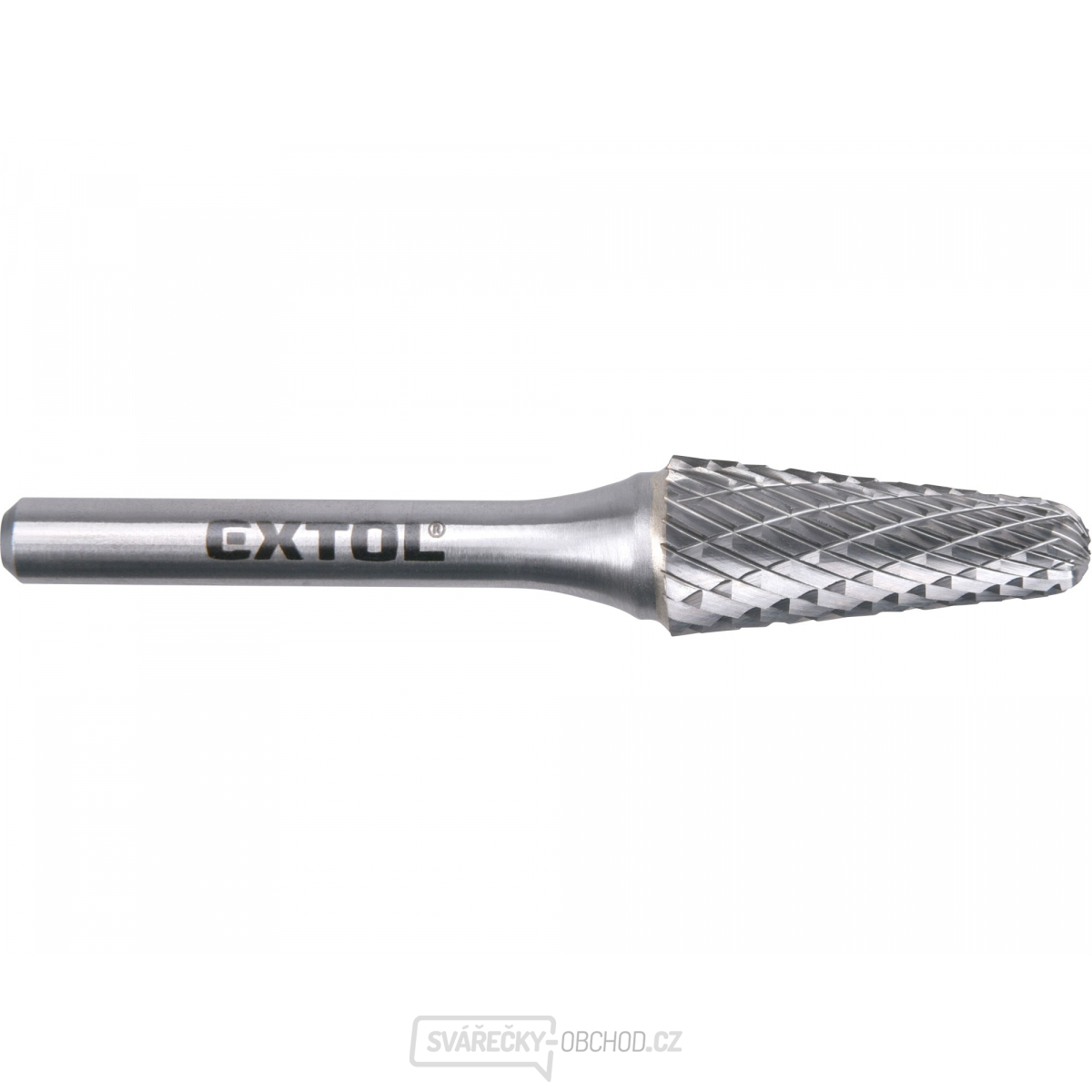 Fréza karbidová, konická zakulacená (R 3mm), pr.12x28mm/stopka 6mm,sek střední(double-cut) Fréza karbidová, konická zakulacená (R 3mm), pr.12x28mm/stopka 6mm,sek střední(double-cut) gallery main image