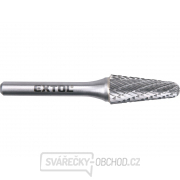 Fréza karbidová, konická zakulacená (R 3mm), pr.12x28mm/stopka 6mm,sek střední(double-cut) Fréza karbidová, konická zakulacená (R 3mm), pr.12x28mm/stopka 6mm,sek střední(double-cut) gallery main image