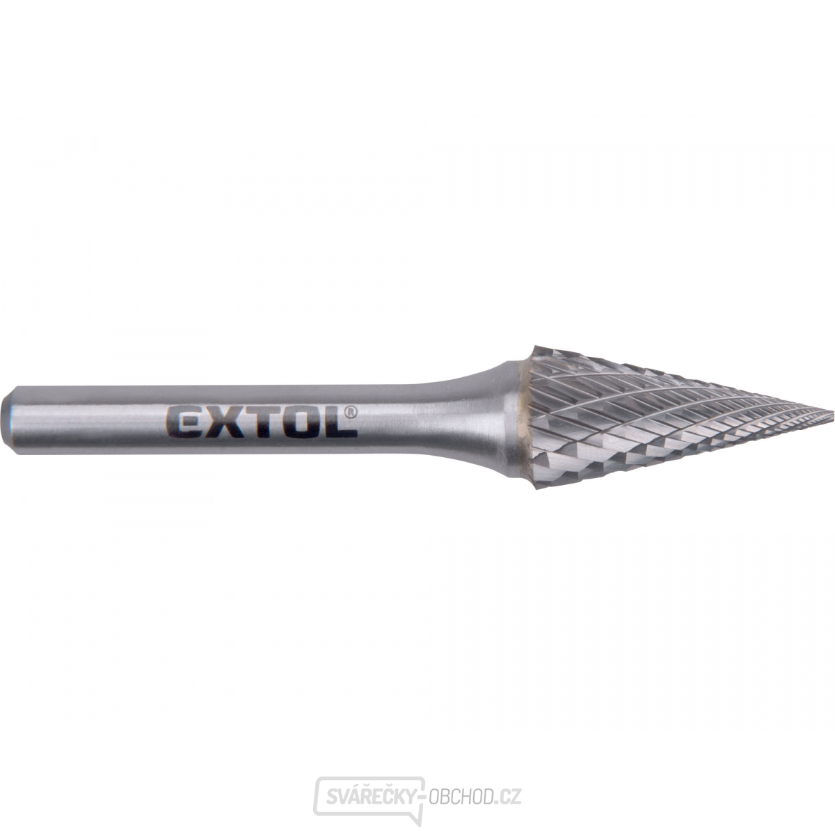 Fréza karbidová, konická jehlan, pr.12x25mm/stopka 6mm,sek střední(double-cut) Fréza karbidová, konická jehlan, pr.12x25mm/stopka 6mm,sek střední(double-cut) gallery main image