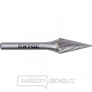 Fréza karbidová, konická jehlan, pr.12x25mm/stopka 6mm,sek střední(double-cut) Fréza karbidová, konická jehlan, pr.12x25mm/stopka 6mm,sek střední(double-cut) gallery main image