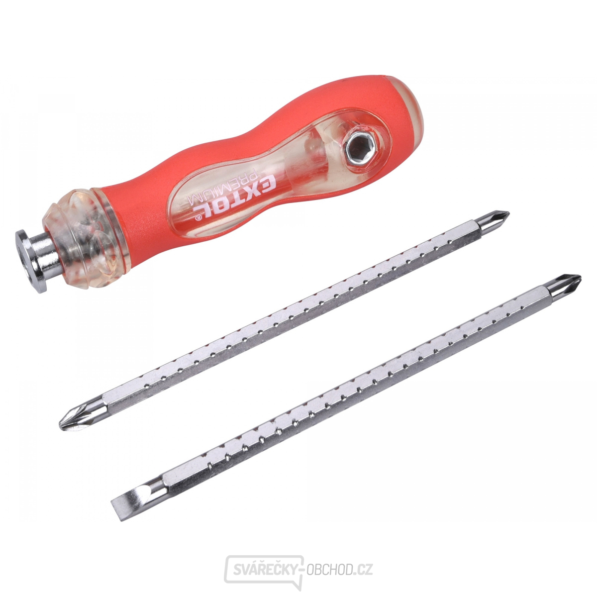 Šroubovák s T-rukojetí a dvěma oboustrannými hroty, 1/4"x 150mm, (-)6mm, PH 1-2,PZ2