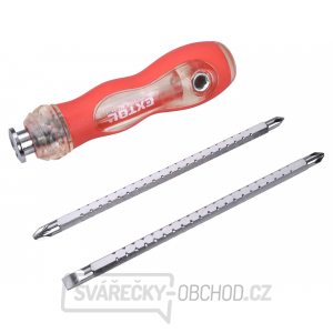 Šroubovák s T-rukojetí a dvěma oboustrannými hroty, 1/4 Šroubovák s T-rukojetí a dvěma oboustrannými hroty, 1/4