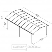 Palram Arcadia 6400 hliníkový (montovaný) přístřešek s obloukovou střechou náhled