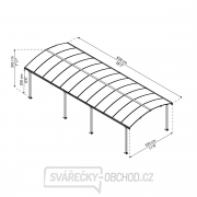 Palram Arcadia 8500 hliníkový (montovaný) přístřešek s obloukovou střechou Palram Arcadia 8500 hliníkový (montovaný) přístřešek s obloukovou střechou náhled