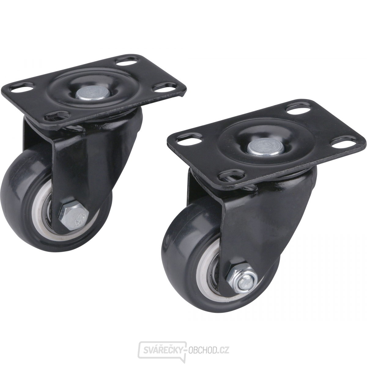 Kolečka otočná s PVC obručí, sada 2ks, průměr 40mm