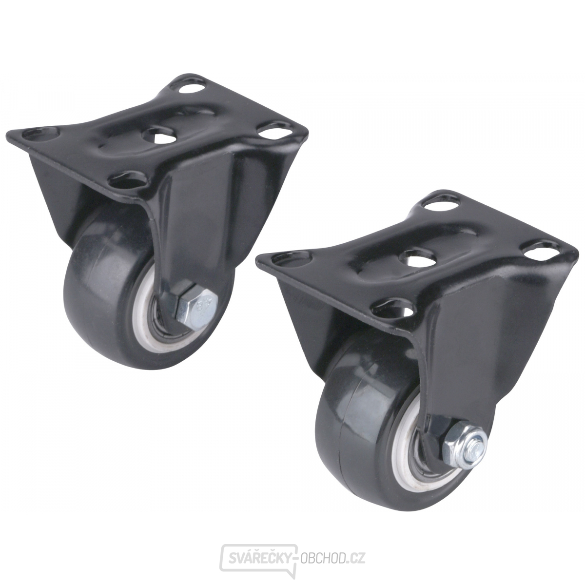 Kolečka pevná s PVC obručí, sada 2ks, průměr 40mm