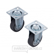 Kolečka pevná s obručí ze šedé pryže, sada 2ks, průměr 50mm Kolečka pevná s obručí ze šedé pryže, sada 2ks, průměr 50mm gallery main image