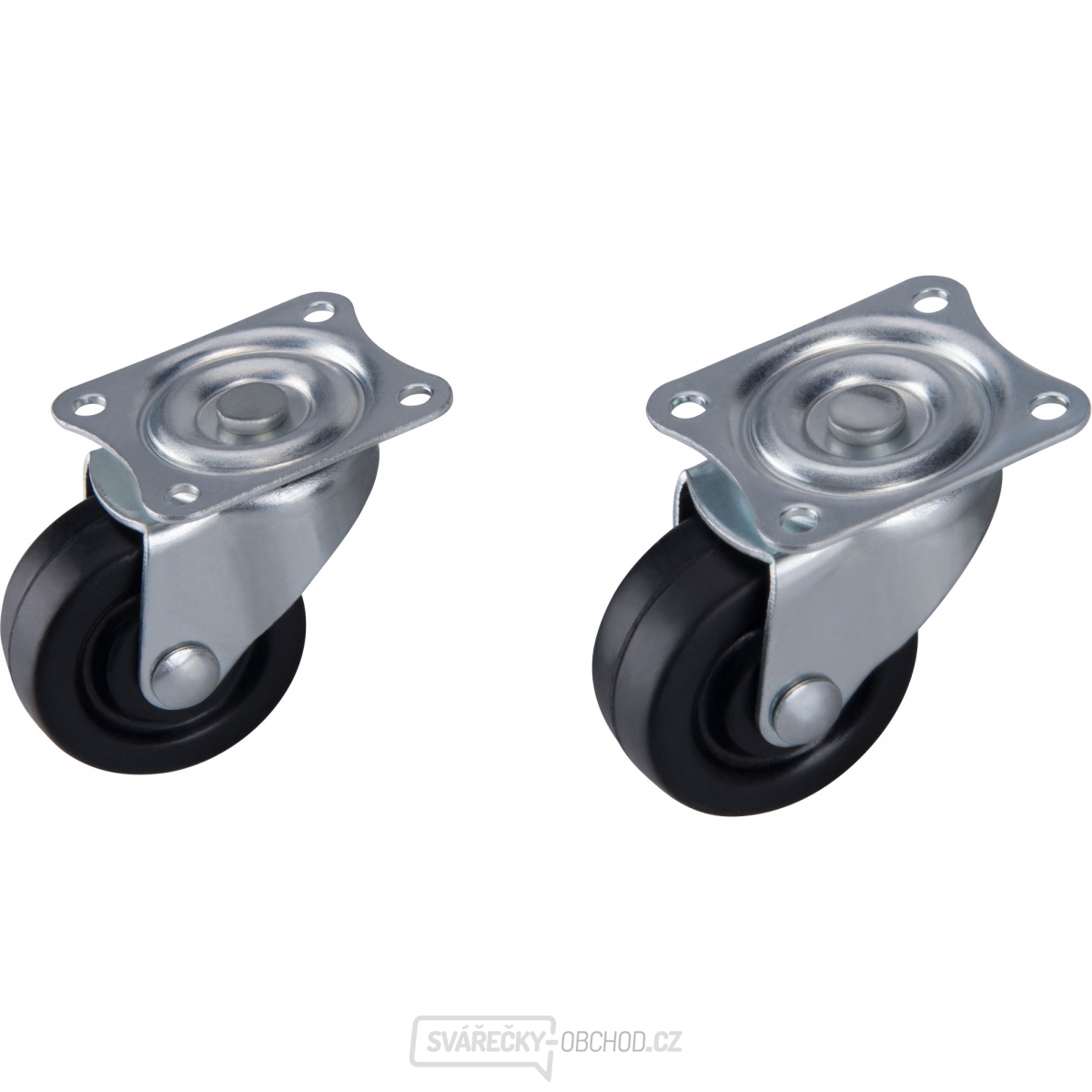 Kolečka otočná z tvrdé pryže, sada 2ks, průměr 40mm