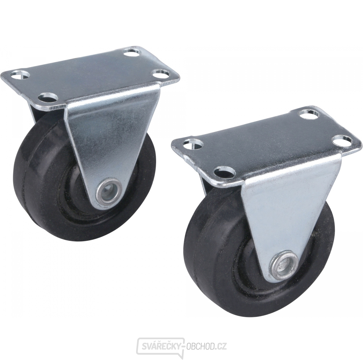Kolečka pevná z tvrdé pryže, sada 2ks, průměr 40mm