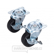 Kolečka otočná z tvrdé pryže s brzdou, sada 2ks, průměr 40mm Kolečka otočná z tvrdé pryže s brzdou, sada 2ks, průměr 40mm gallery main image