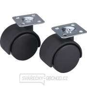 Kolečka otočná nylonová, sada 2ks, průměr 40mm se základnou Kolečka otočná nylonová, sada 2ks, průměr 40mm se základnou gallery main image