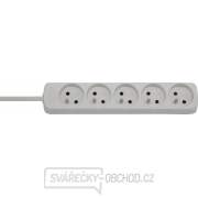 Eco-Line Zásuvková lišta, 5 zásuvek, bílá, 5,0m gallery main image