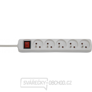 Eco-Line Zásuvková lišta s vypínačem, 5 zásuvek, bílá, 5,0m  gallery main image