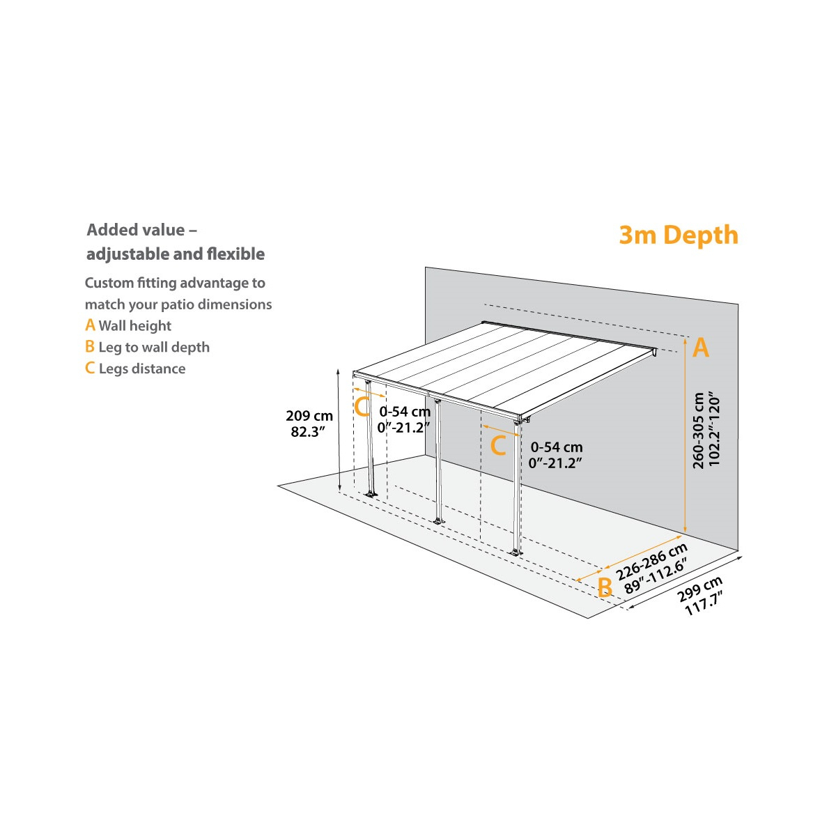 Palram Sierra 3000 antracit 3 x 3 hliníková (montovaná) pergola Náhled