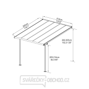 Palram Sierra 3000 antracit 3 x 3 hliníková (montovaná) pergola Náhled