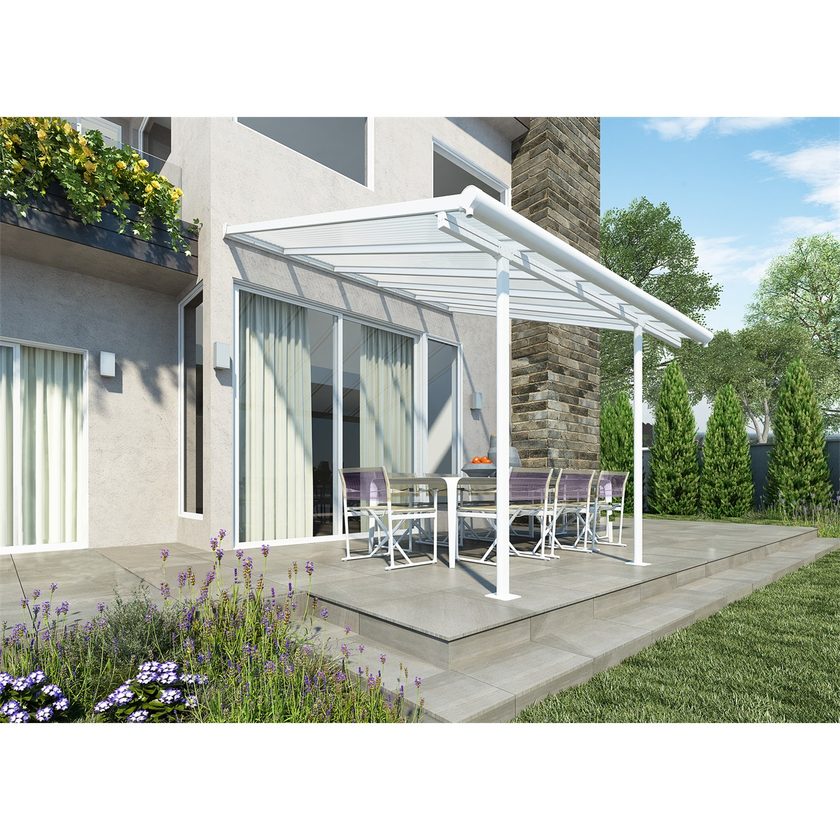 Palram Sierra 3000 bílá 3 x 3 hliníková (montovaná) pergola 703121