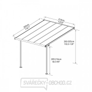 Palram Sierra 3000 bílá 3 x 3 hliníková (montovaná) pergola náhled