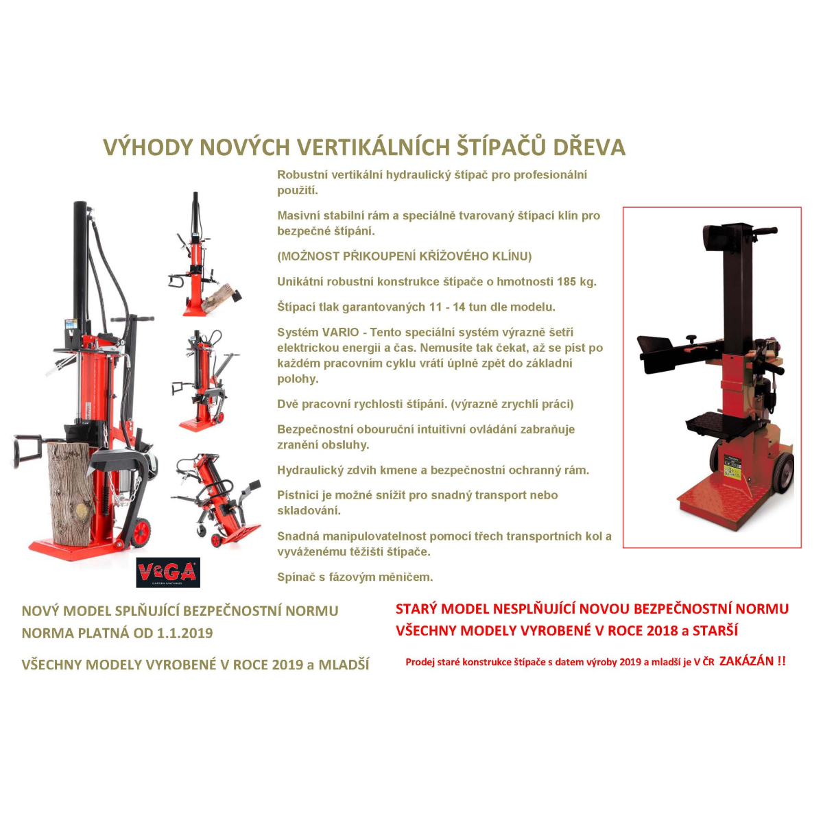 Profesionální štípač na dřevo VeGA LV1110PRO VARIO Náhled