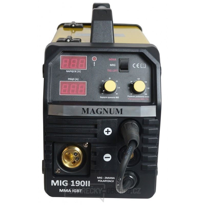 MIG 190 II MMA 200 A 60% Invertorový svářecí poloautomat MIG/MAG/MMA TIG Lift 230 V kabely
