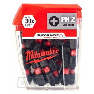 Milwaukee šroubovací bity SHW PH2 25mm - 25ks