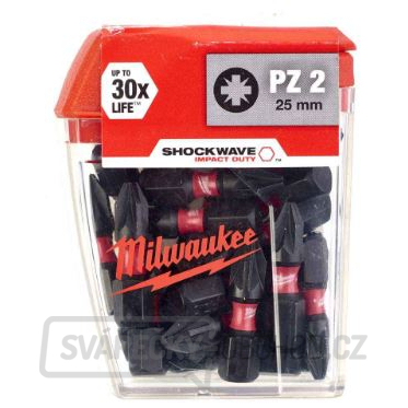 Milwaukee šroubovací bity SHW PZ2 25mm - 25ks