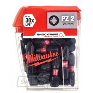 Milwaukee šroubovací bity SHW PZ2 25mm - 25ks Milwaukee šroubovací bity SHW PZ2 25mm - 25ks gallery main image