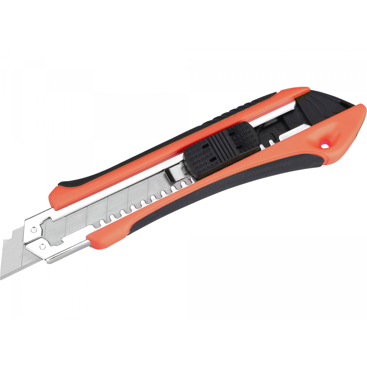 EXTOL PREMIUM Nůž ulamovací s kovovou výstuhou a zásobníkem, 18mm Auto-lock