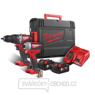 Milwaukee Bezuhlíkový set aku nářadí M18 BLPP2A2-502X
