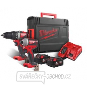 Milwaukee Bezuhlíkový set aku nářadí M18 BLPP2A2-502X