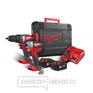 Milwaukee Bezuhlíkový set aku nářadí M18 BLPP2B2-502X