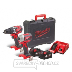 Milwaukee Bezuhlíkový set aku nářadí M18 CBLPP2A-402C