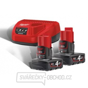 Milwaukee M12 NRG-402 Sada baterií a nabíječky