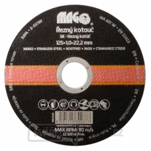 Řezný kotouč na nerez 125x1,0x22,2mm Řezný kotouč na nerez 125x1,0x22,2mm gallery main image