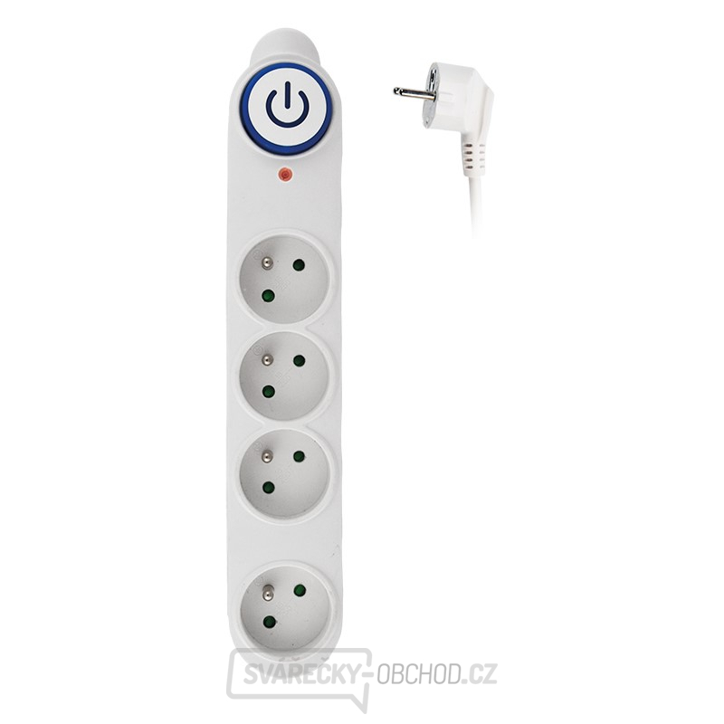 Solight přepěťová ochrana, 150J, 4 zásuvky, 3m, bílá