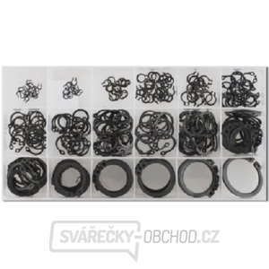 Pojistné kroužky na hřídele - vnější segrovky, průměr 3 - 32 mm, sada 300 kusů gallery main image