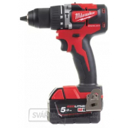Milwaukee Aku kompaktní příklepová bezuhlíková vrtačka M18 CBLPD-502C gallery main image