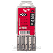Milwaukee Sada vrtáků SDS-PLUS MX4 čtyřbité - 5ks gallery main image