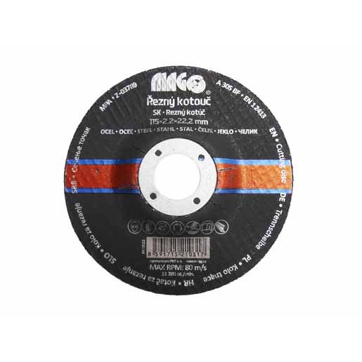 Řezný kotouč na kov 115x2,2x22,2mm