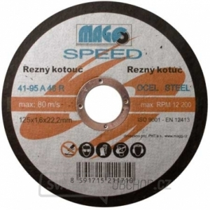 Řezný kotouč na kov 125x1,6x22mm MAGG SPEED