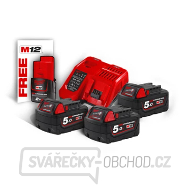 Milwaukee sada akumulátorů a nabíječky M18 NRG-503