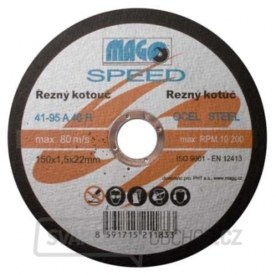 Řezný kotouč na kov 150x1,5x22mm MAGG SPEED